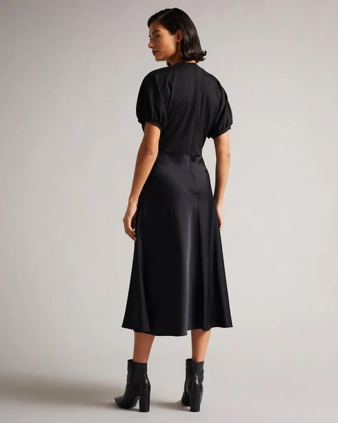 NIEVE-Dresses-Bias Cut Ponti Bodice Midi Dress- Ted Baker Romania